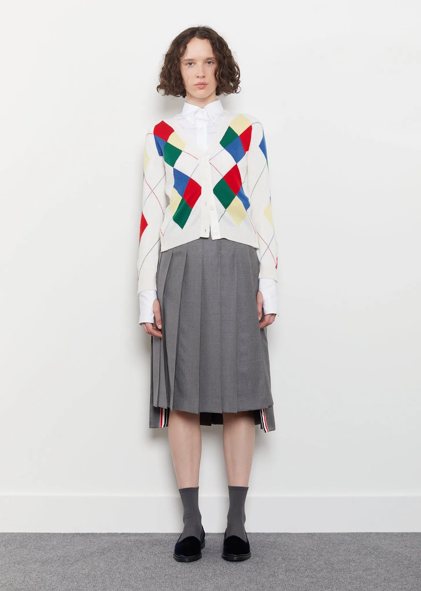 Argyle Intarsia Cashmere Cardigan