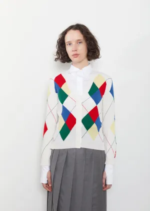 Argyle Intarsia Cashmere Cardigan