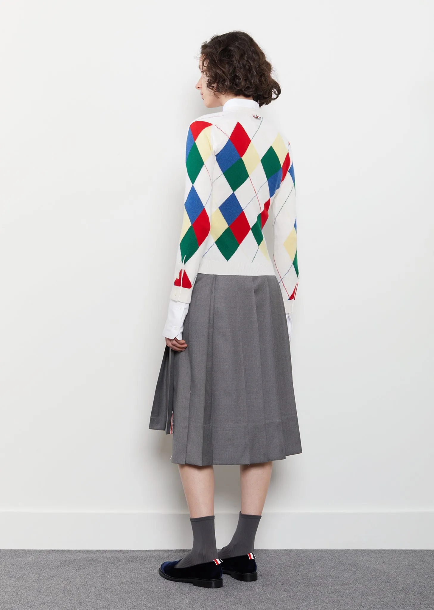 Argyle Intarsia Cashmere Cardigan