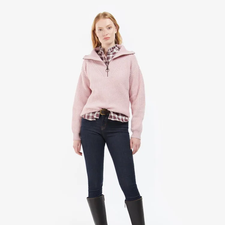 Barbour Ladies Stavia Knit Sweater - Rosewater