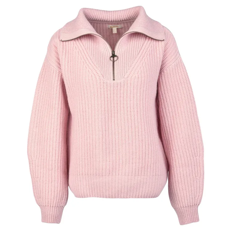Barbour Ladies Stavia Knit Sweater - Rosewater