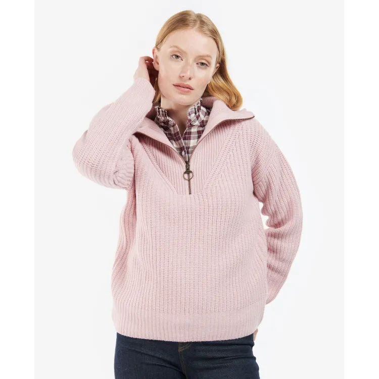 Barbour Ladies Stavia Knit Sweater - Rosewater