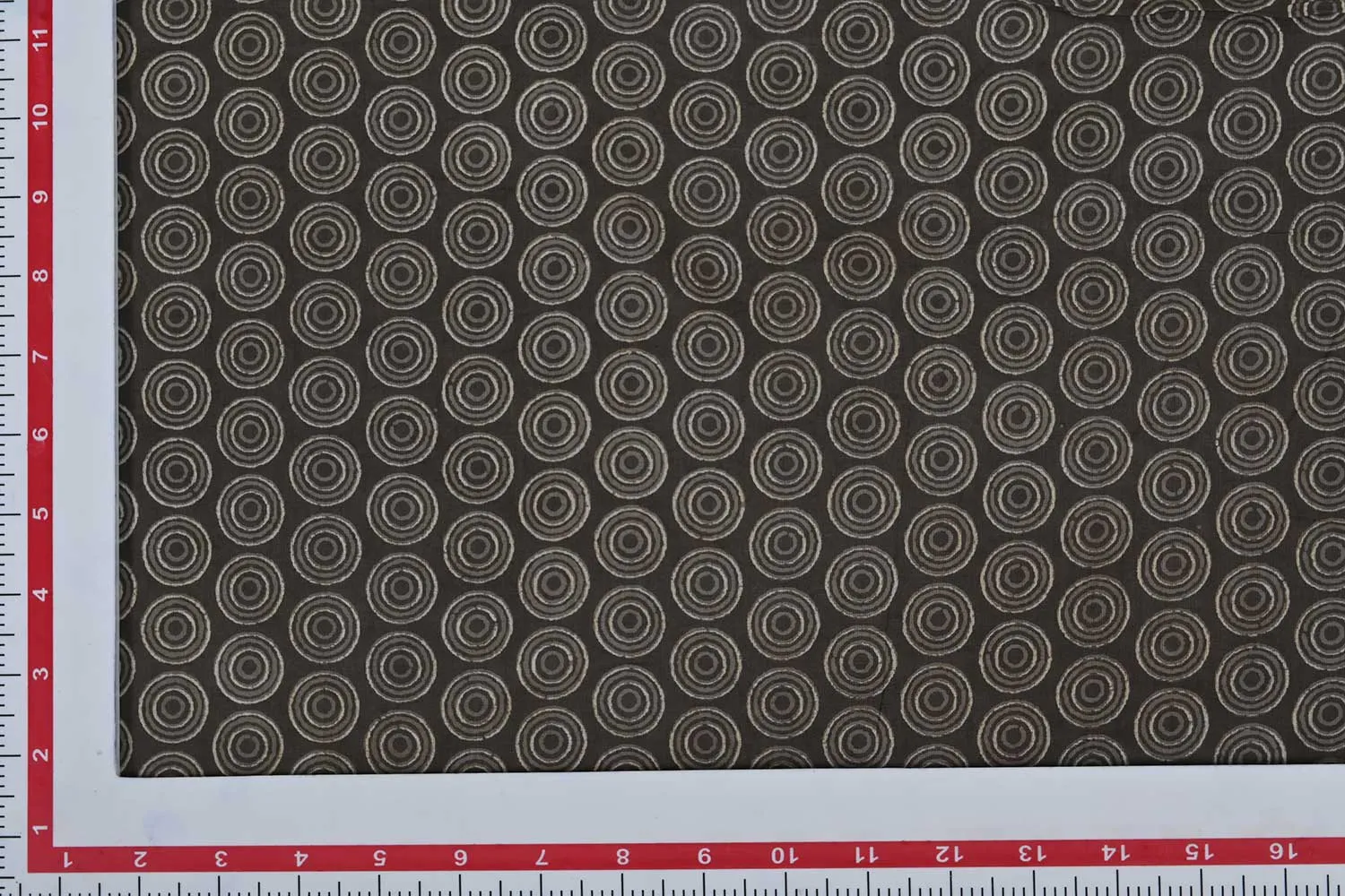 Brown Polka Dots Block Printed Cotton Fabric