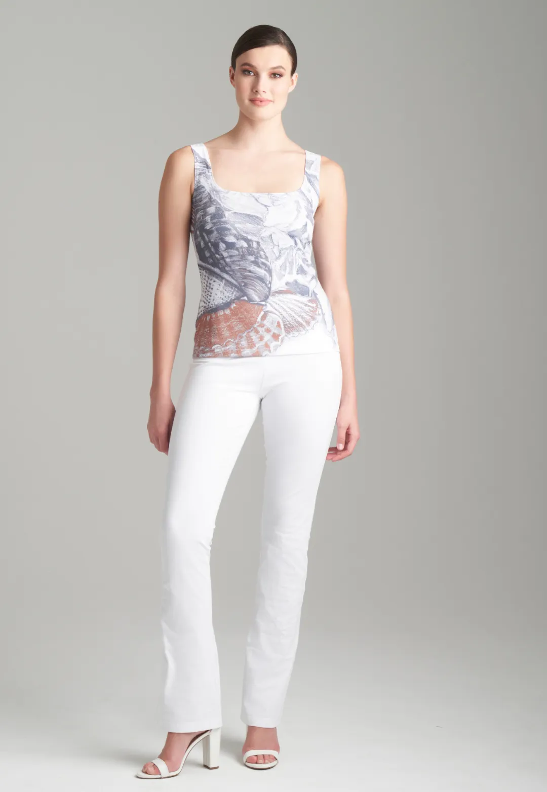 Caterina Stretch Knit Tank Top in Shellscape
