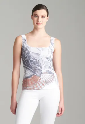 Caterina Stretch Knit Tank Top in Shellscape