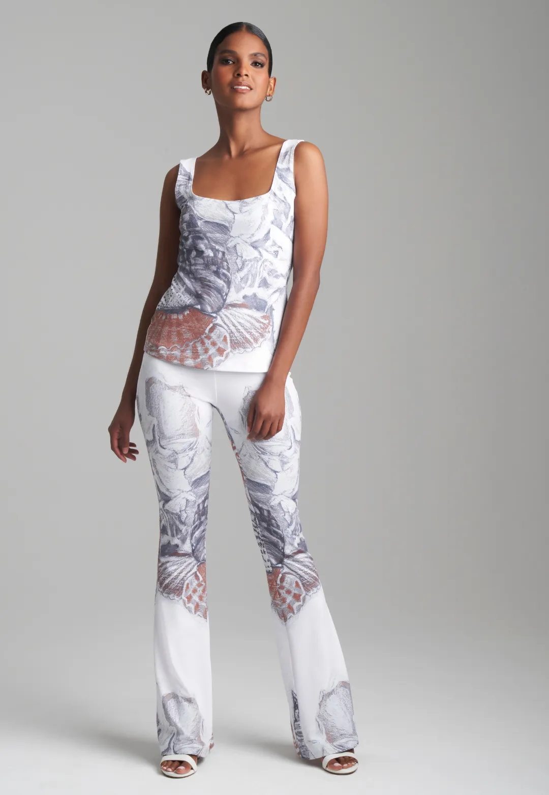 Caterina Stretch Knit Tank Top in Shellscape