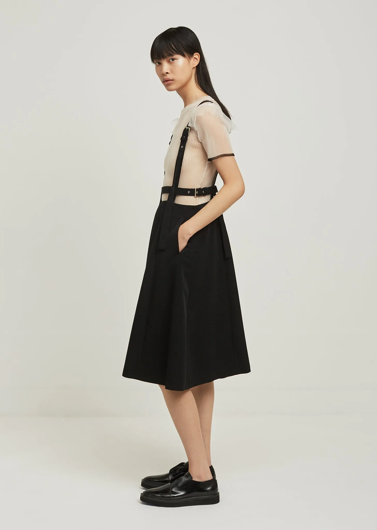 Cupro Silk Sheer Pleated Top