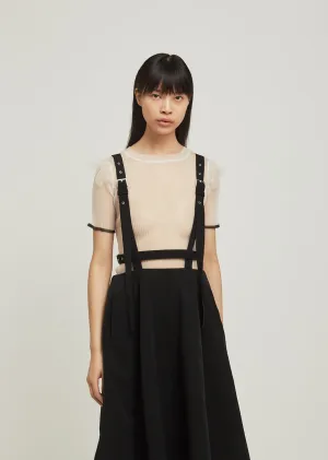 Cupro Silk Sheer Pleated Top