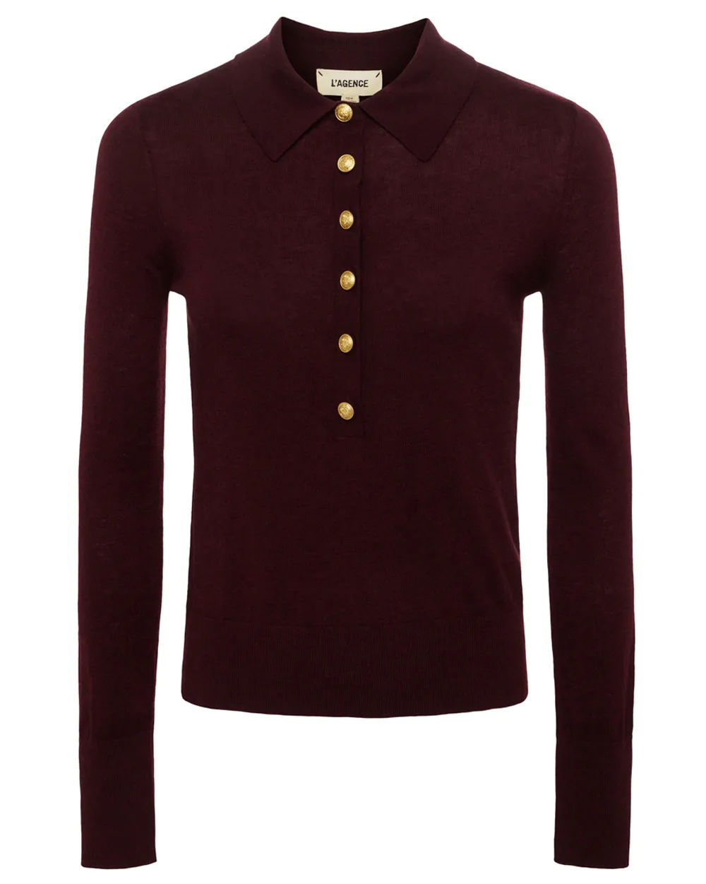 Dark Syrah Sterling Collared Sweater