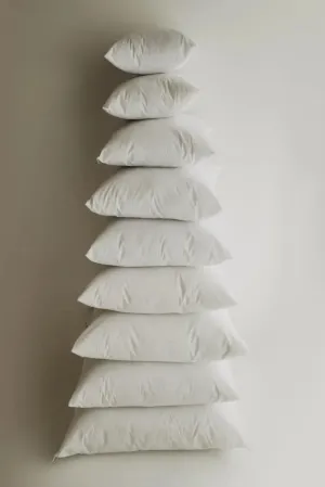 Down Alternative Hypoallergenic Pillow Insert Cotton Cover | 10x10 | 12x12 | 14x14 | 16x16 | 18x18 | 20x20 | 22x22 | 24x24 | Throw Pillow