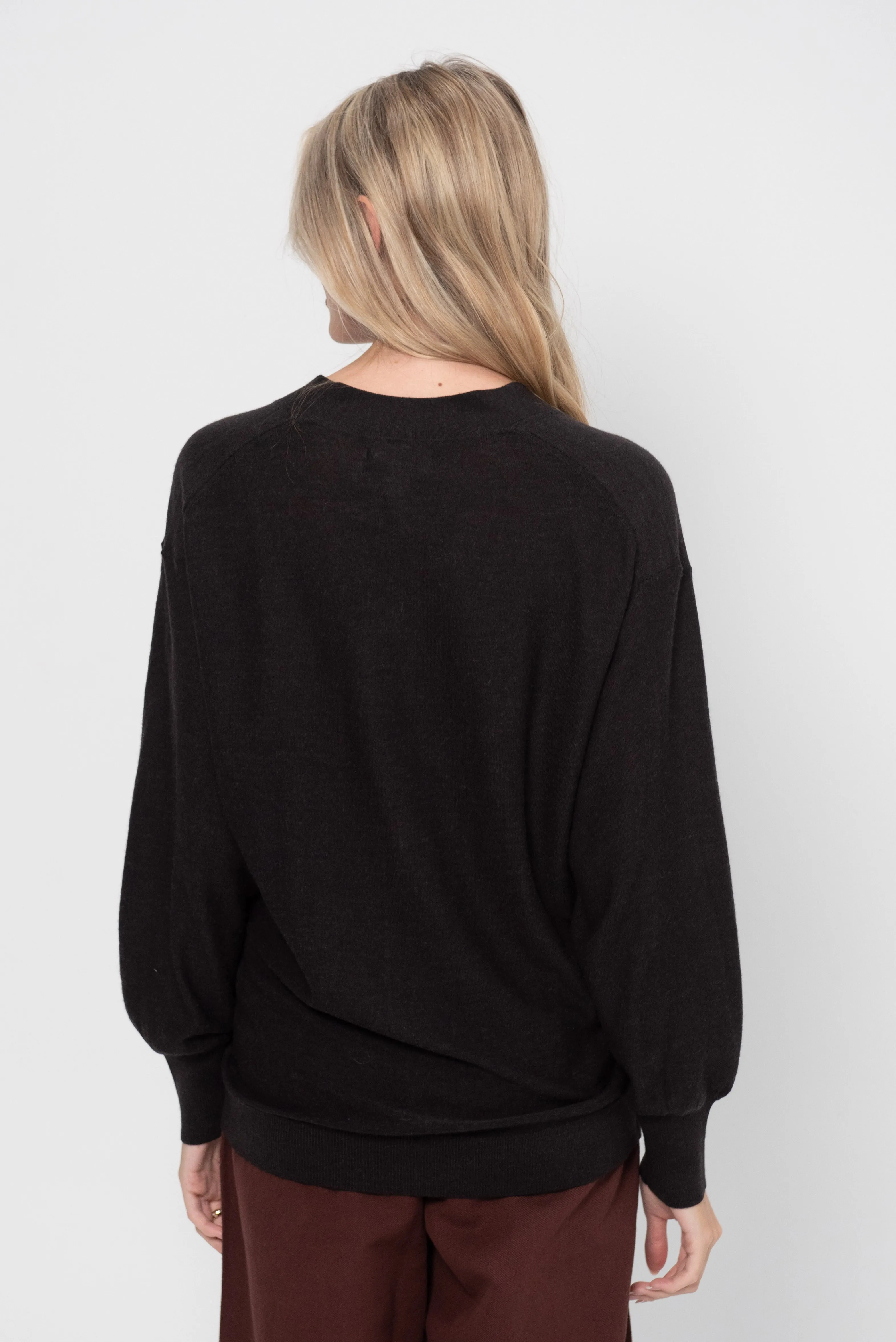 Drippy Tissue Cardigan, Deep Espresso