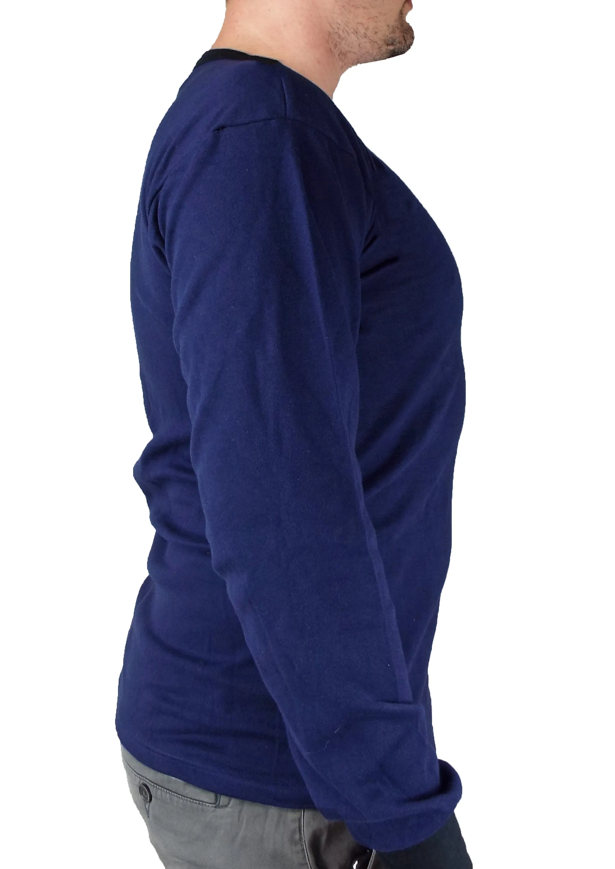 Dutch Military - Blue w/ black Long Sleeve Sweat Shirt – Crew Neck - Grade 1