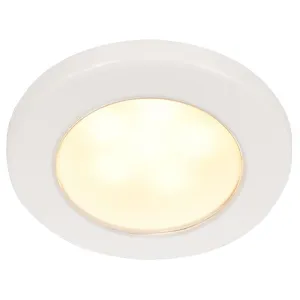Hella Marine EuroLED 75 3" Round Screw Mount Down Light - Warm White LED - White Plastic Rim - 12V