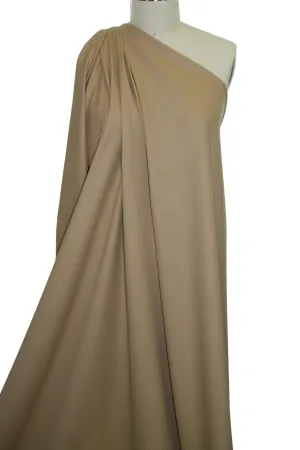 Italian Stretch Wool Flannel - Cafe au Lait