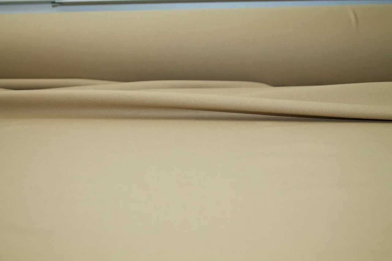 Italian Stretch Wool Flannel - Cafe au Lait