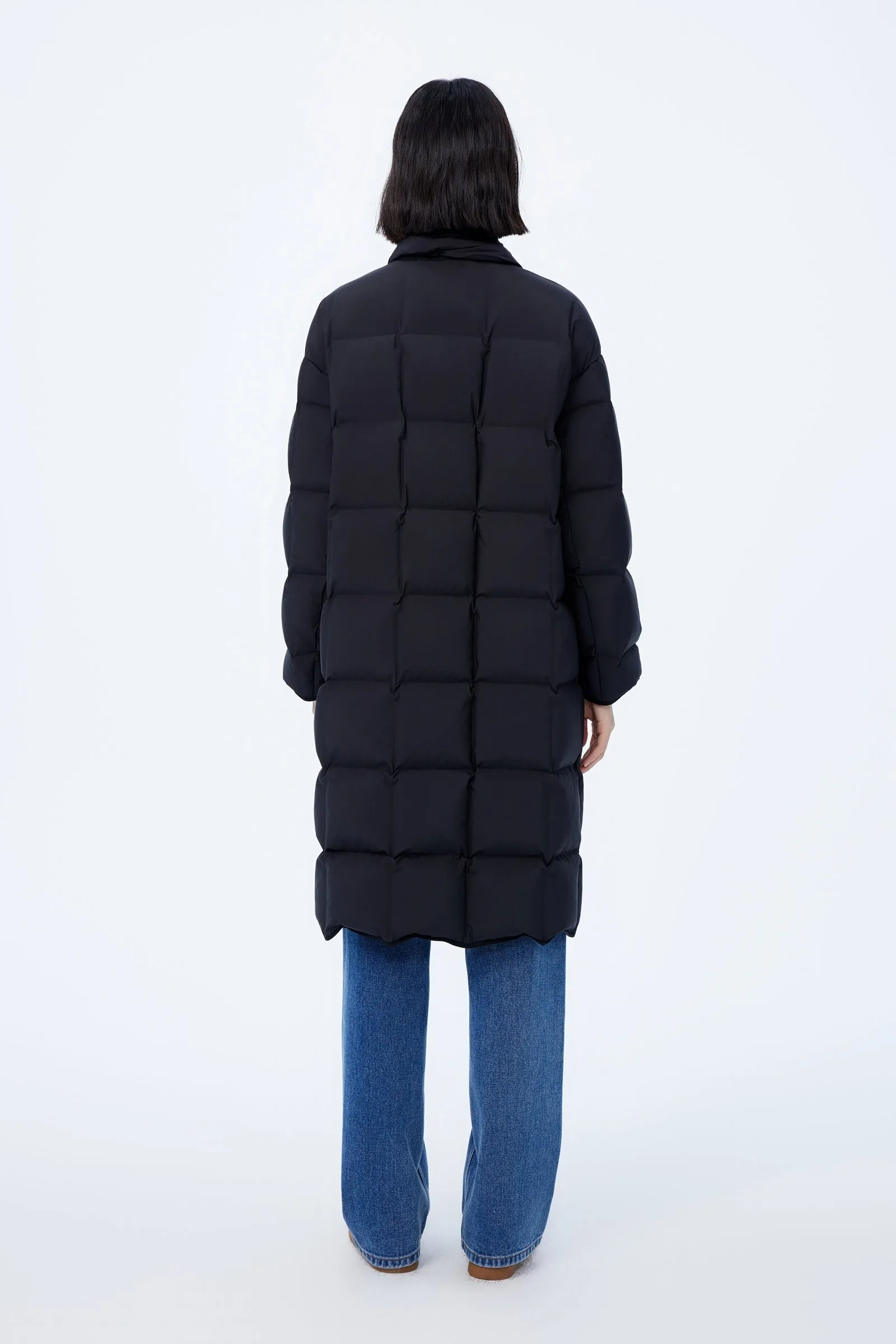 LILY Detachable Scarf Long Down Jacket