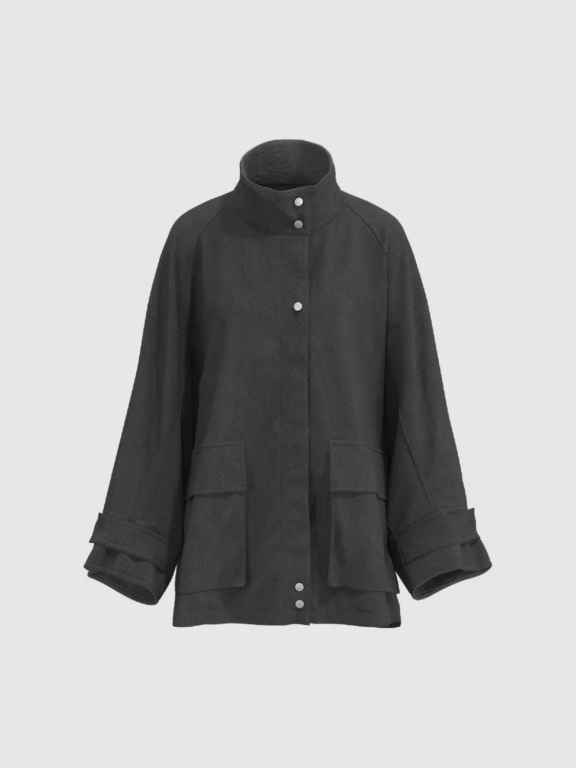 Loose Zip Up Front Jackets