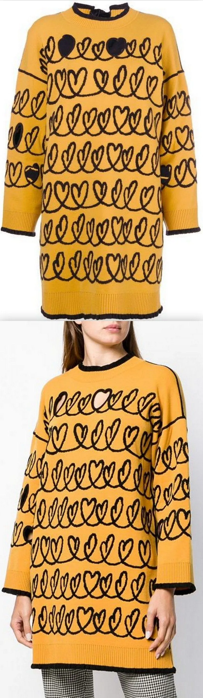 Maxi Knit Sweater, Yellow
