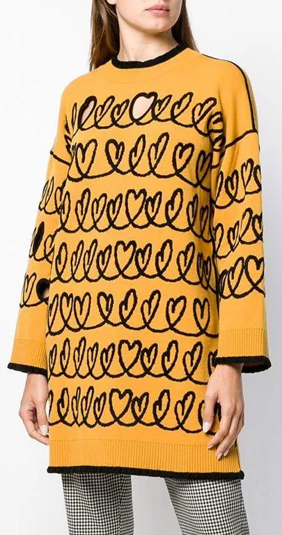 Maxi Knit Sweater, Yellow