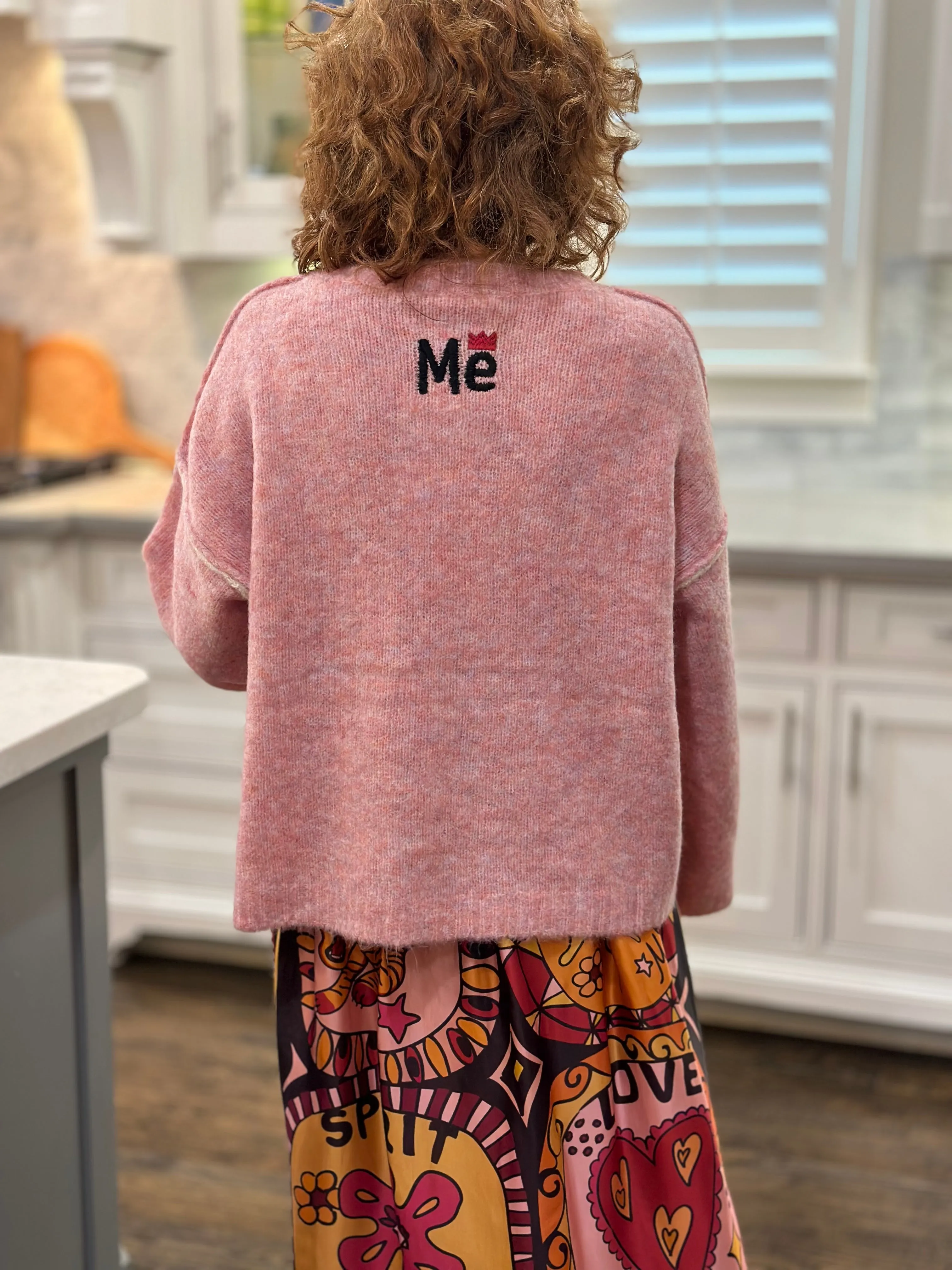 Me369 LOVE Sweater in Pink