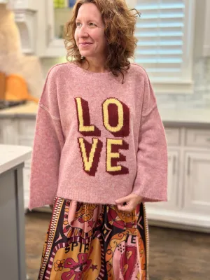 Me369 LOVE Sweater in Pink