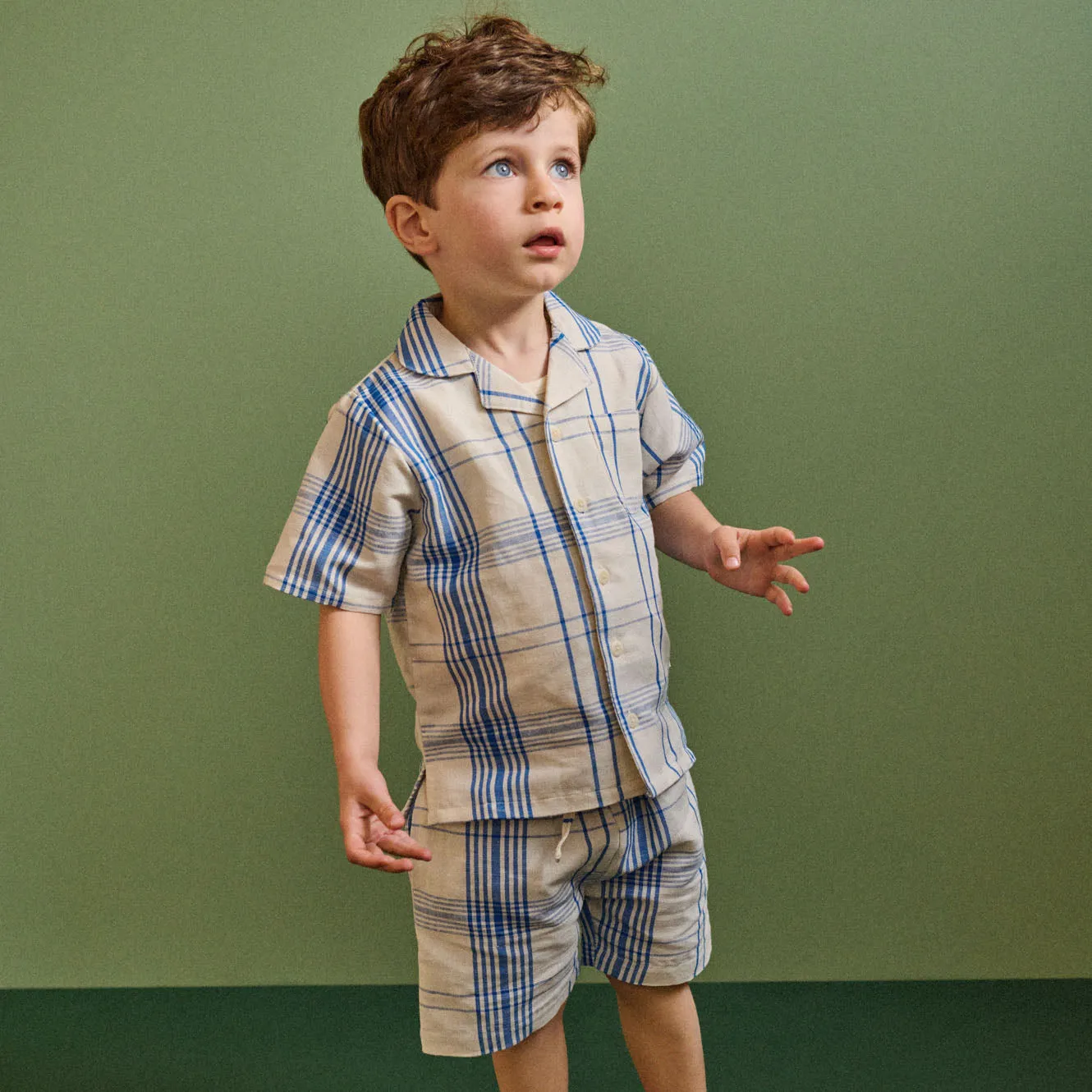 NATURE BABY - GUTHRIE SHIRT LINEN:CLYDE CHECK