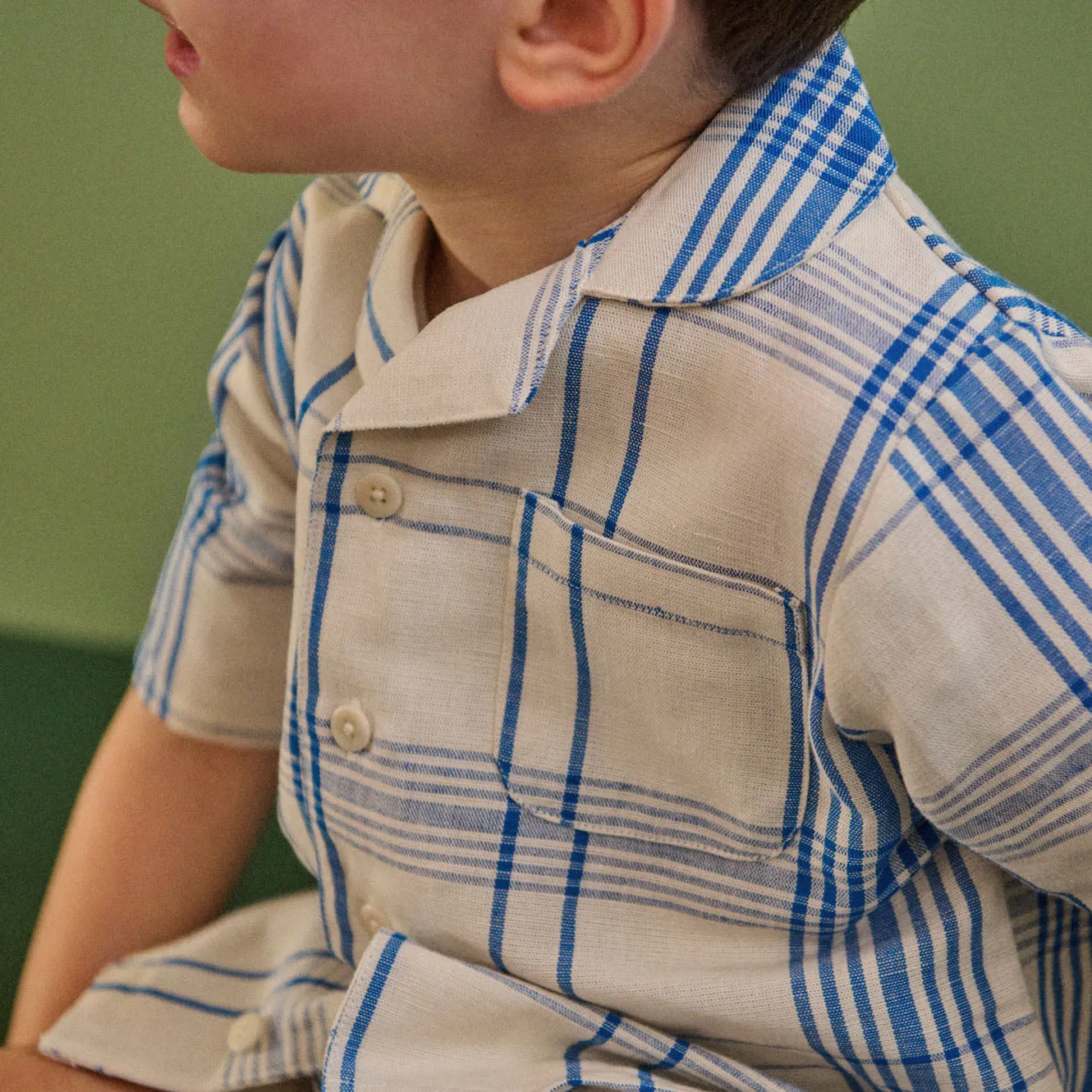 NATURE BABY - GUTHRIE SHIRT LINEN:CLYDE CHECK