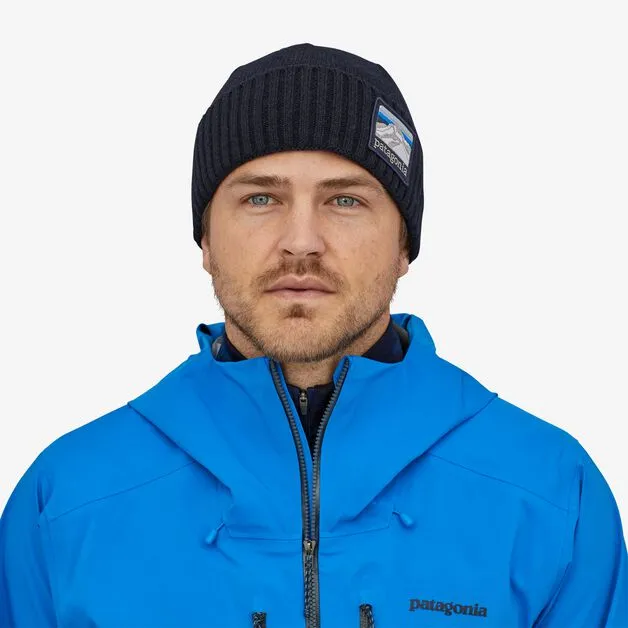 Patagonia Brodeo Beanie-Line Logo Ridge: Classic Navy