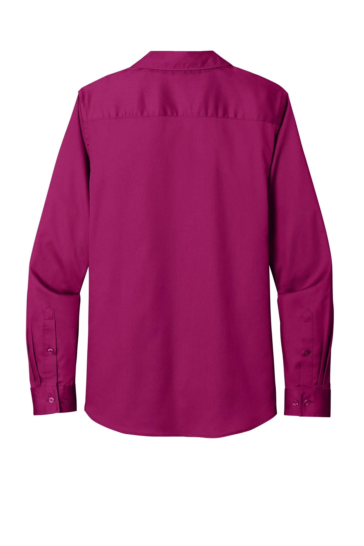 Port Authority® Women's Long Sleeve SuperPro React ™ Twill Shirt - Wild Berry