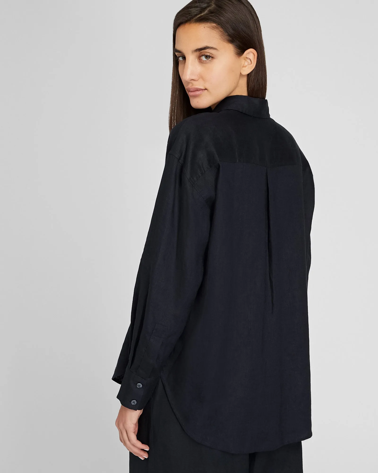 Relaxed Linen Button-Down Shirt