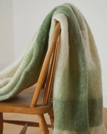 REVERSIBLE NEWGRANGE MOHAIR & WOOL THROW