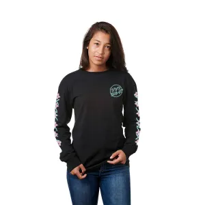 Santa Cruz Women's Japanese Blossom Relaxed Crew T-Shirt Black- Medium