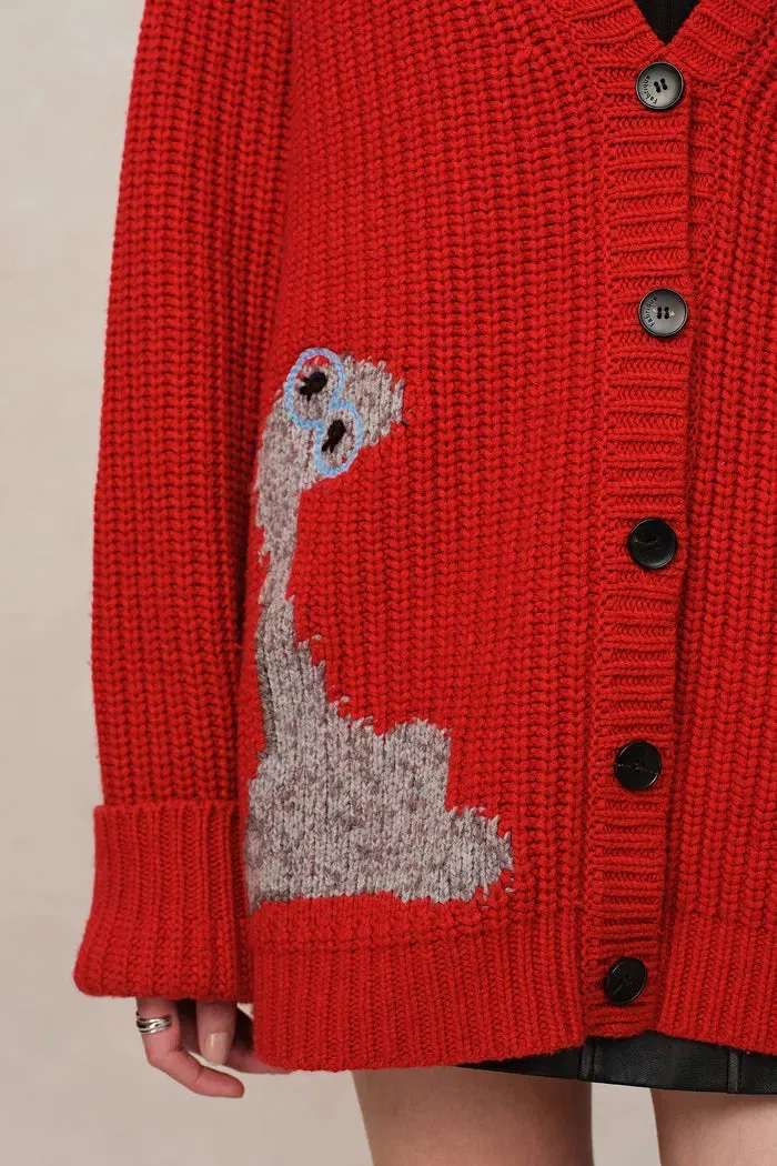 Star Lover Zodiac Cardigan in Chunky Merino Wool Knit