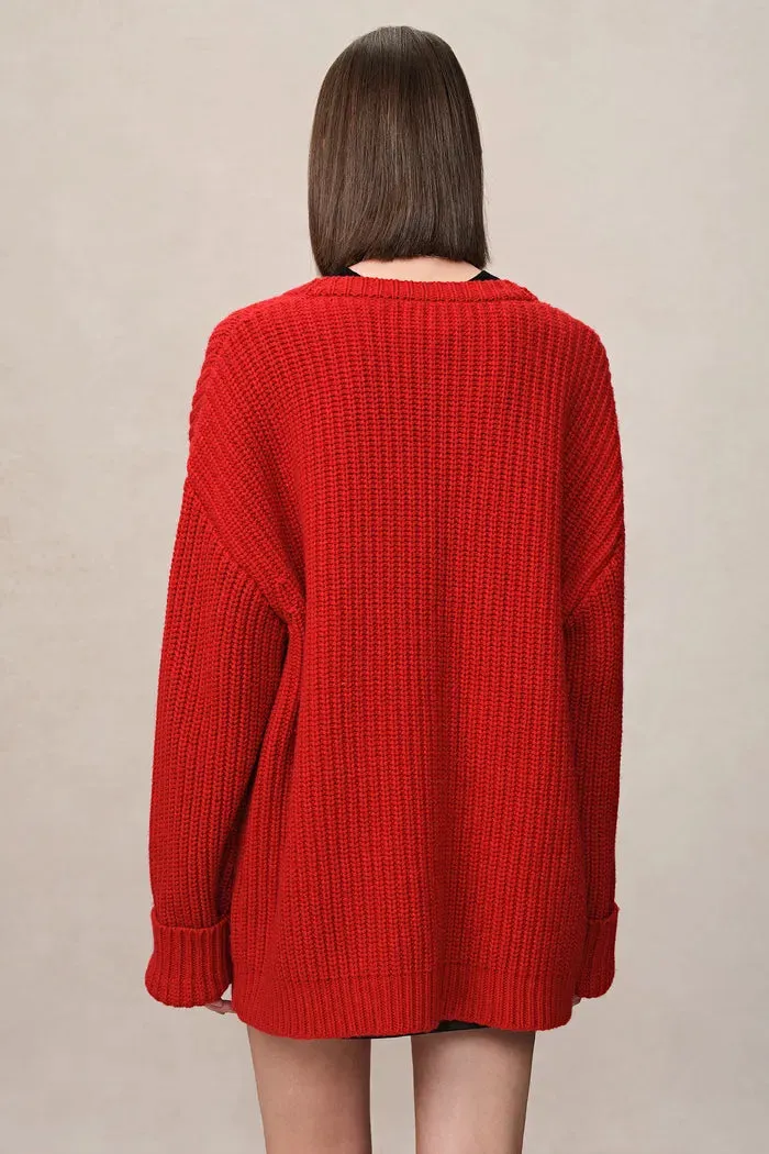 Star Lover Zodiac Cardigan in Chunky Merino Wool Knit