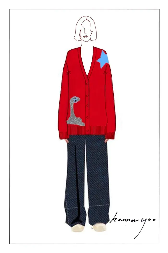 Star Lover Zodiac Cardigan in Chunky Merino Wool Knit