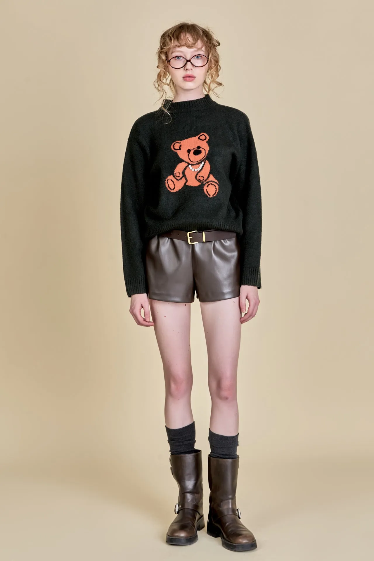 Teddy Bear Logo Knit