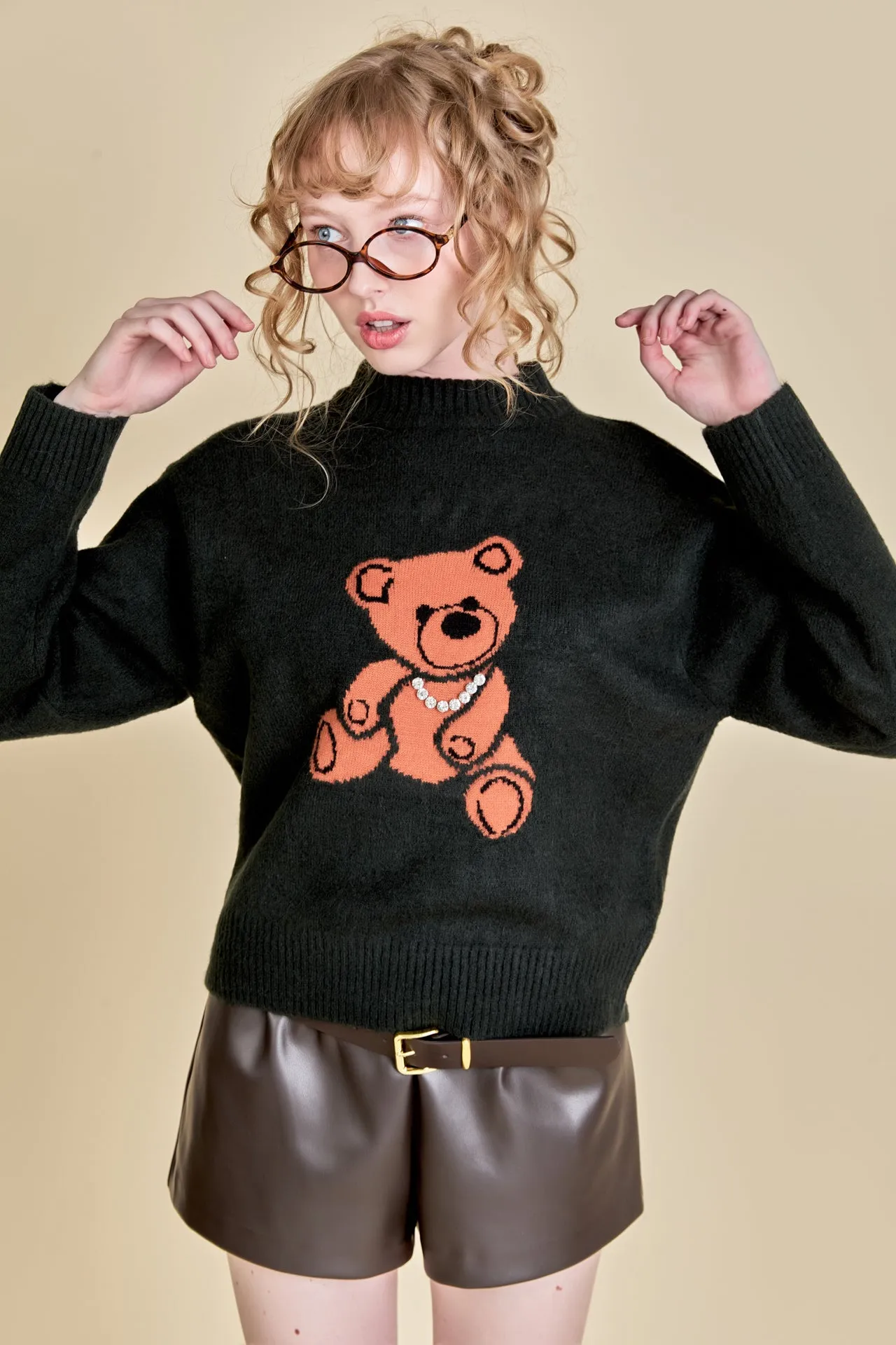Teddy Bear Logo Knit