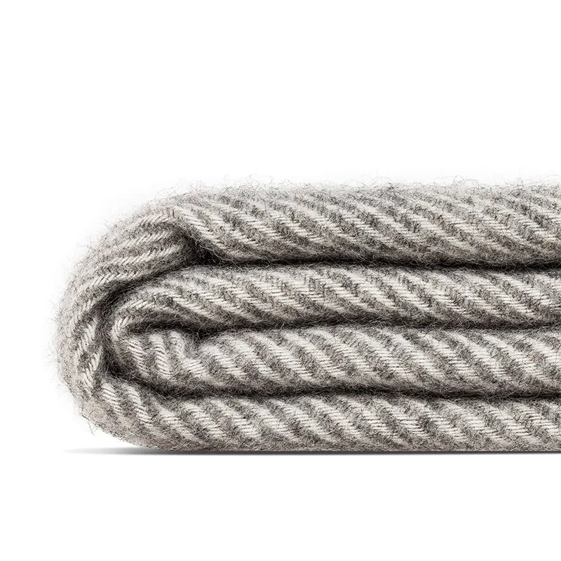 Woolen throw tweed