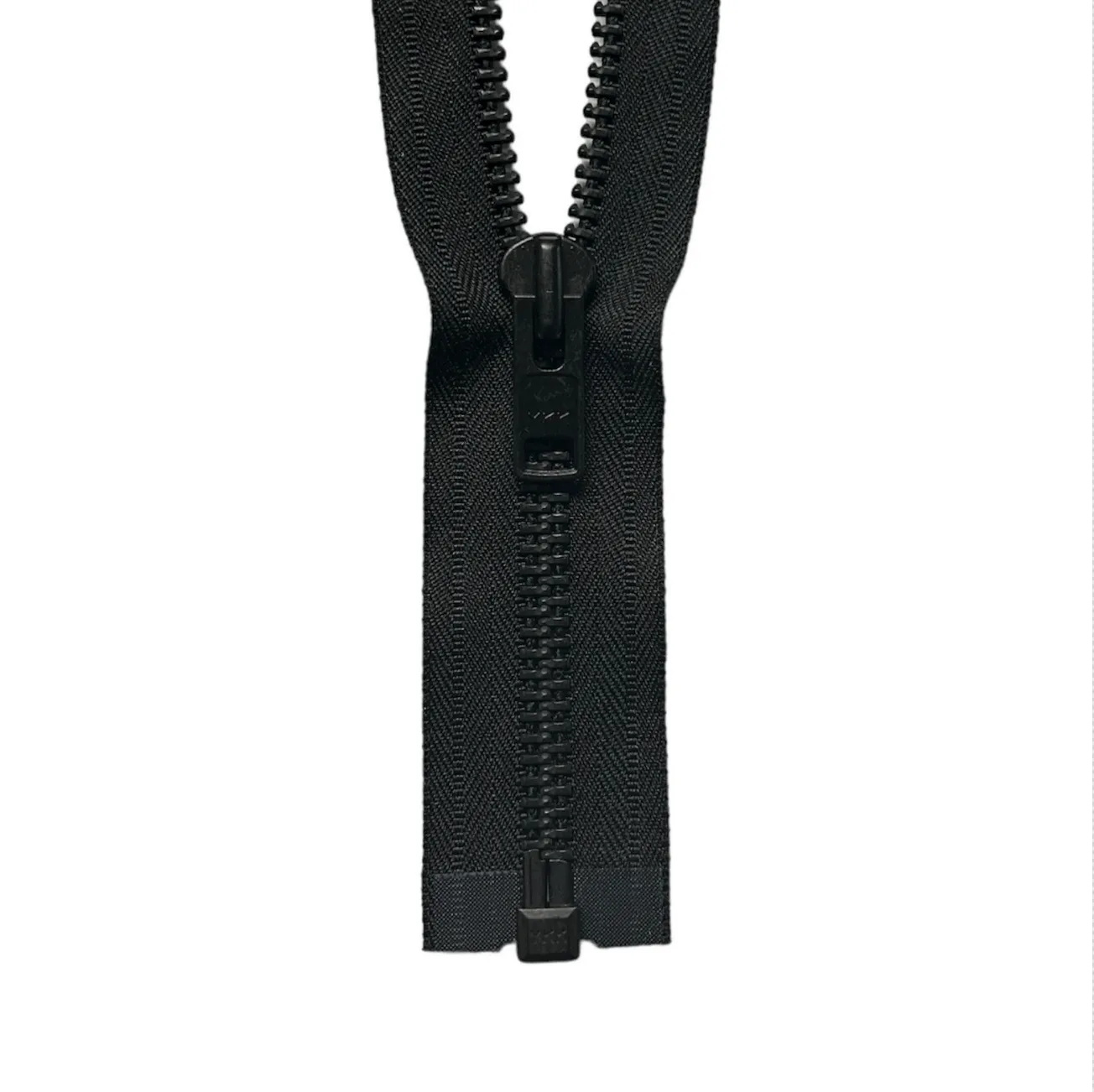 YKK #10 Black Oxide One-Way Open End Zippers - Black