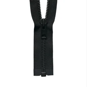 YKK #10 Black Oxide One-Way Open End Zippers - Black